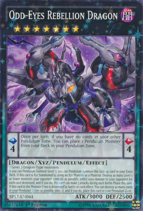 Odd-Eyes Rebellion Dragon [SP17-EN044] Starfoil Rare | Card Merchant Takapuna