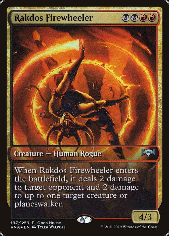 Rakdos Firewheeler (Open House) (Extended Art) [Ravnica Allegiance Promos] | Card Merchant Takapuna