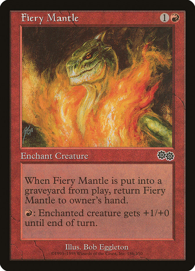 Fiery Mantle [Urza's Saga] | Card Merchant Takapuna