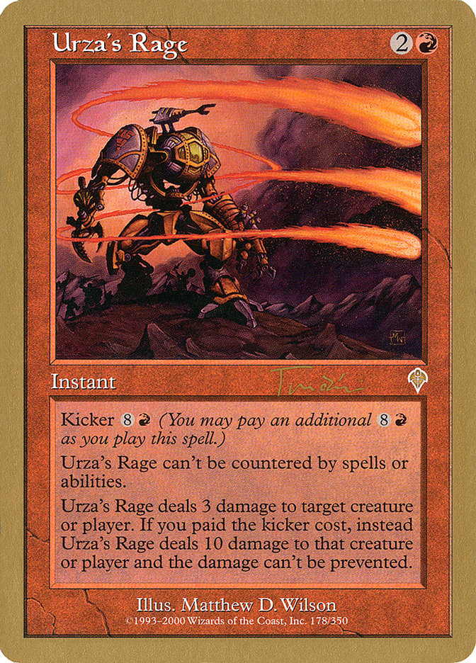 Urza's Rage (Jan Tomcani) [World Championship Decks 2001] | Card Merchant Takapuna