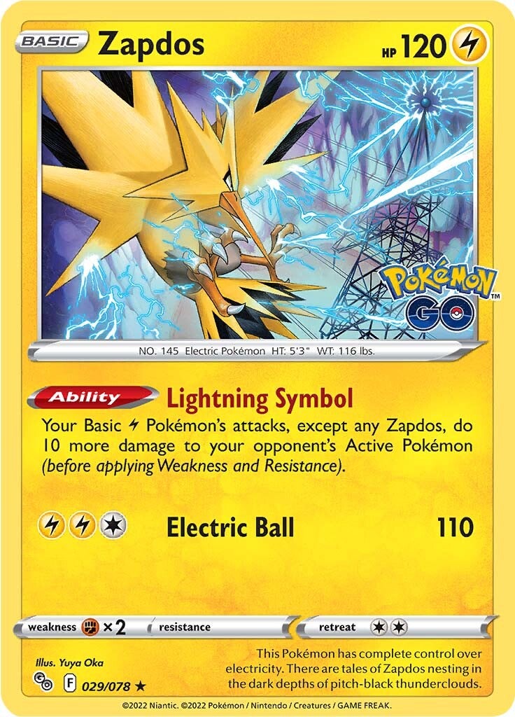 Zapdos (029/078) [Pokémon GO] | Card Merchant Takapuna