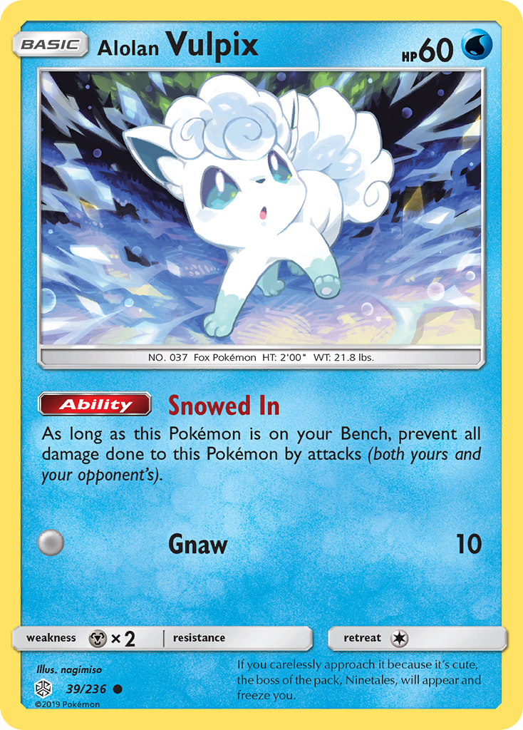 Alolan Vulpix (39/236) [Sun & Moon: Cosmic Eclipse] | Card Merchant Takapuna