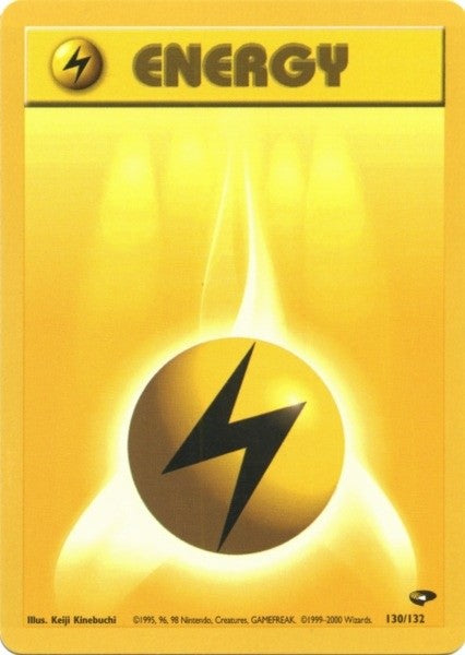 Lightning Energy (130/132) [Gym Challenge Unlimited] | Card Merchant Takapuna