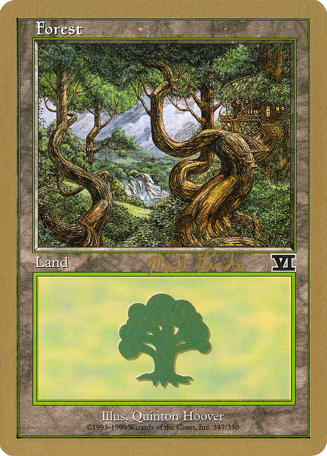 Forest (ml347b) (Matt Linde) [World Championship Decks 1999] | Card Merchant Takapuna