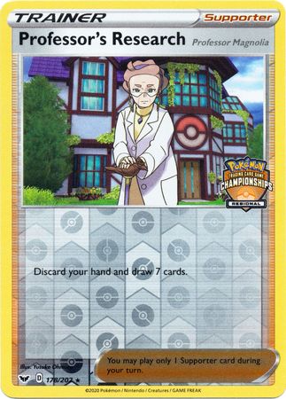 Professor's Research (178/202) (Regional Championship Promo) [Sword & Shield: Base Set] | Card Merchant Takapuna