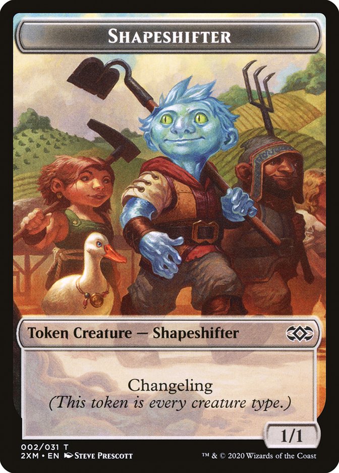 Myr (007) // Shapeshifter Double-Sided Token [Double Masters Tokens] | Card Merchant Takapuna