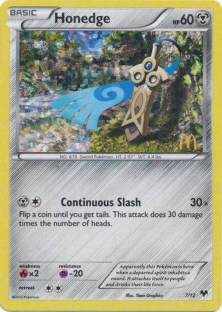 Honedge (7/12) [McDonald's Promos: 2014 Collection] | Card Merchant Takapuna