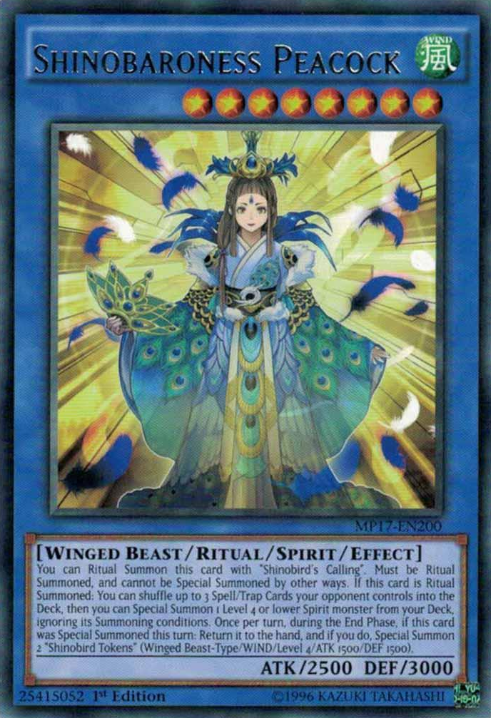 Shinobaroness Peacock [MP17-EN200] Rare | Card Merchant Takapuna