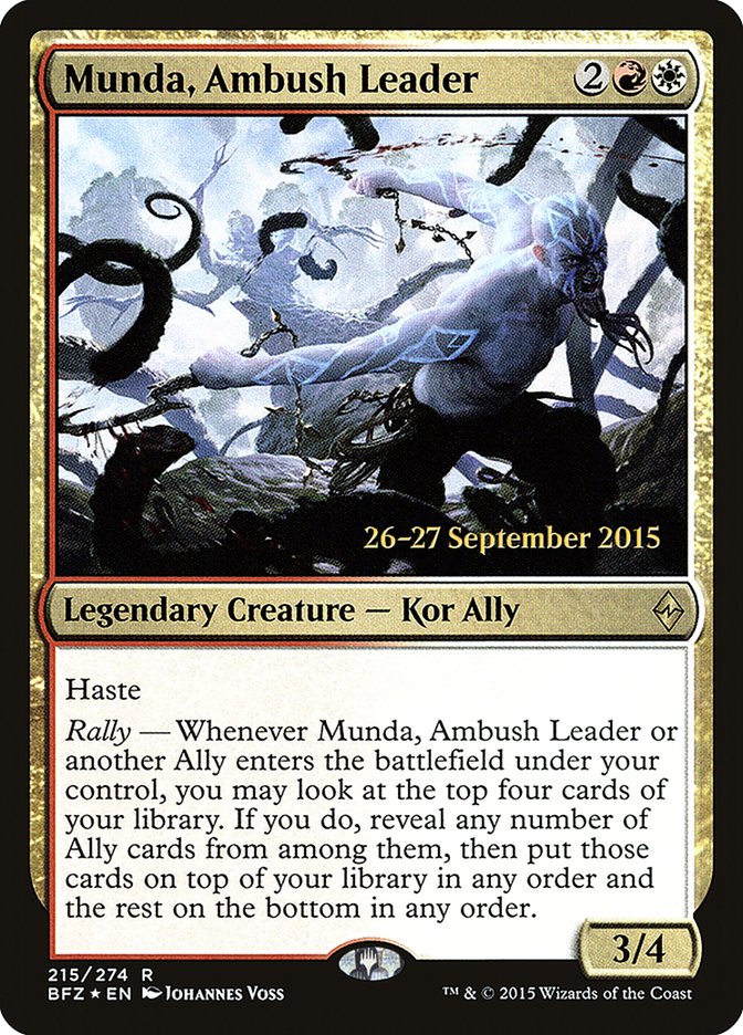 Munda, Ambush Leader [Battle for Zendikar Prerelease Promos] | Card Merchant Takapuna