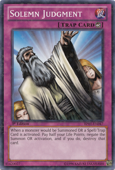 Solemn Judgment [BP01-EN047] Starfoil Rare | Card Merchant Takapuna