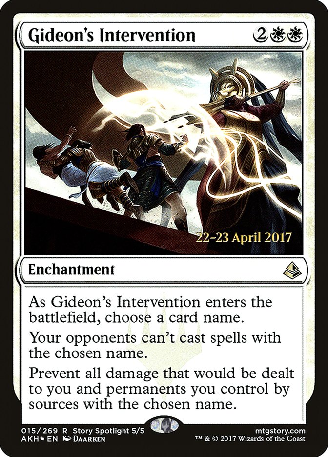 Gideon's Intervention [Amonkhet Prerelease Promos] | Card Merchant Takapuna