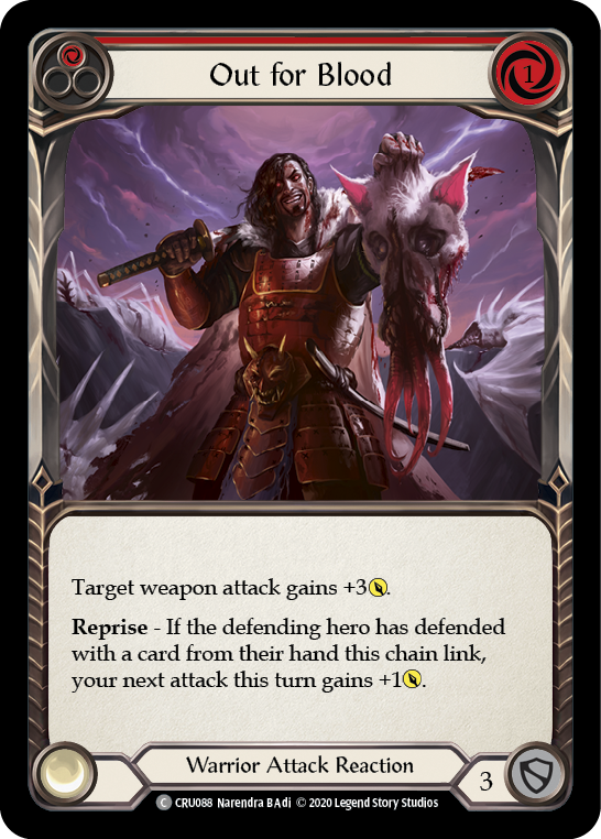 Out for Blood (Red) [CRU088] (Crucible of War)  1st Edition Normal | Card Merchant Takapuna