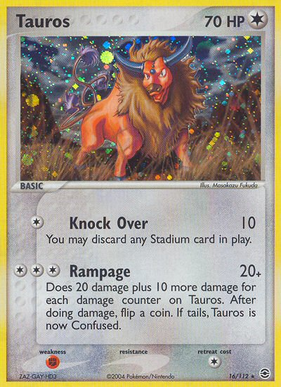 Tauros (16/112) [EX: FireRed & LeafGreen] | Card Merchant Takapuna