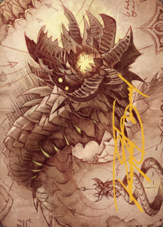 Wurmcoil Engine Art Card (Gold-Stamped Signature) [The Brothers' War Art Series] | Card Merchant Takapuna