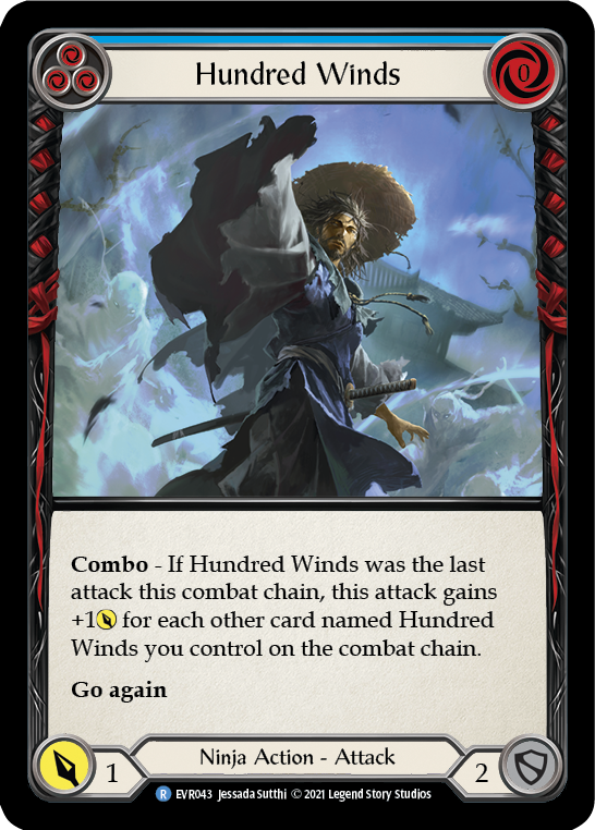 Hundred Winds (Blue) [EVR043] (Everfest)  1st Edition Normal | Card Merchant Takapuna