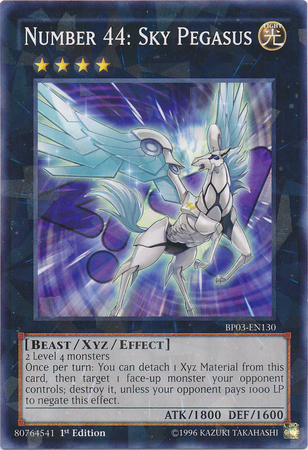 Number 44: Sky Pegasus [BP03-EN130] Shatterfoil Rare | Card Merchant Takapuna