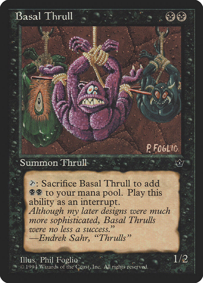 Basal Thrull (Phil Foglio) [Fallen Empires] | Card Merchant Takapuna