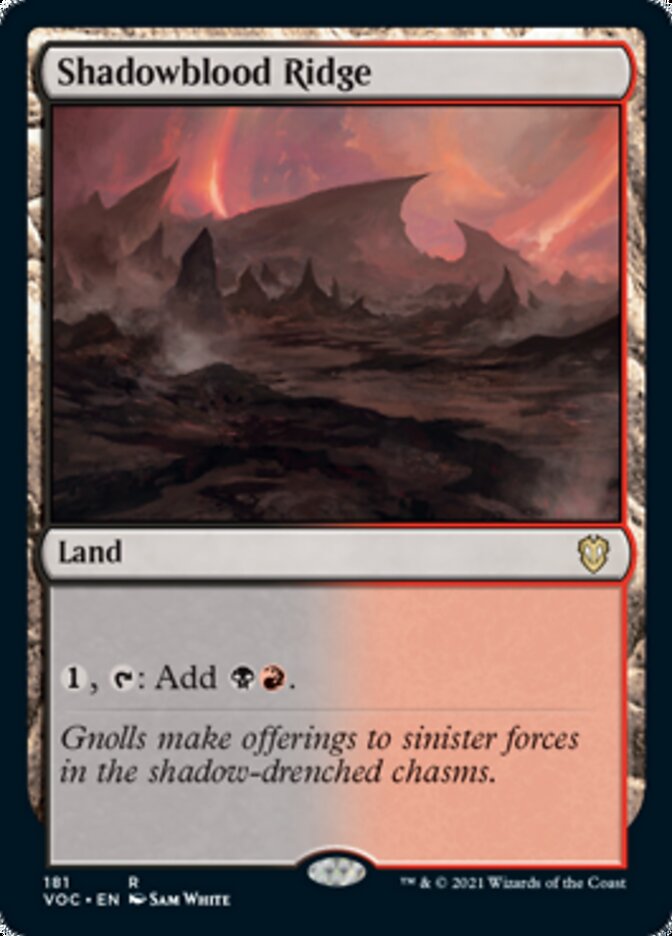 Shadowblood Ridge [Innistrad: Crimson Vow Commander] | Card Merchant Takapuna