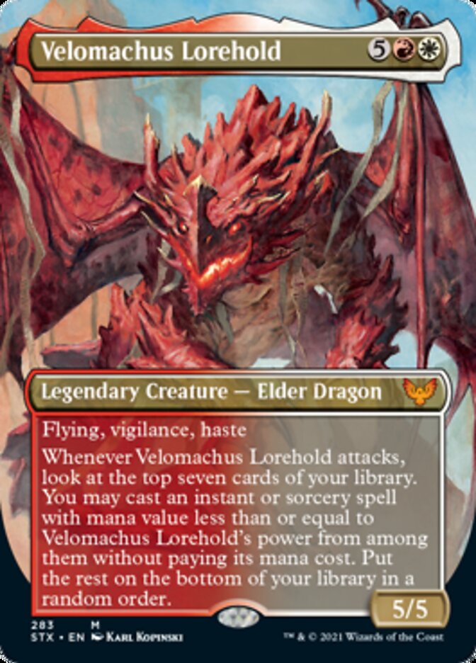 Velomachus Lorehold (Borderless Alternate Art) [Strixhaven: School of Mages] | Card Merchant Takapuna