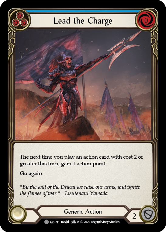 Lead the Charge (Blue) [U-ARC211] (Arcane Rising Unlimited)  Unlimited Normal | Card Merchant Takapuna