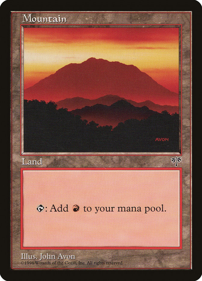 Mountain (Red Signature) [Mirage] | Card Merchant Takapuna