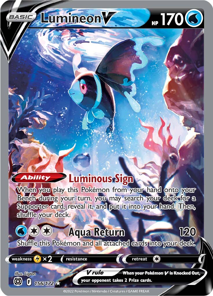 Lumineon V (156/172) [Sword & Shield: Brilliant Stars] | Card Merchant Takapuna