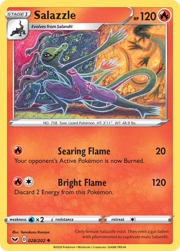 Salazzle (028/202) [Sword & Shield: Base Set] | Card Merchant Takapuna