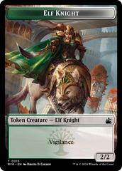 Elf Knight // Bird Illusion Double-Sided Token [Ravnica Remastered Tokens] | Card Merchant Takapuna