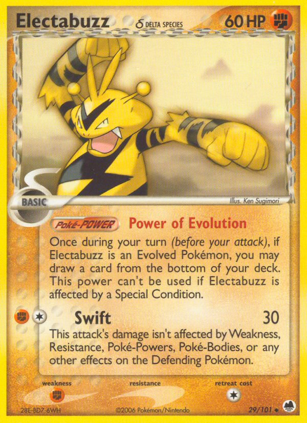 Electabuzz (29/101) (Delta Species) [EX: Dragon Frontiers] | Card Merchant Takapuna