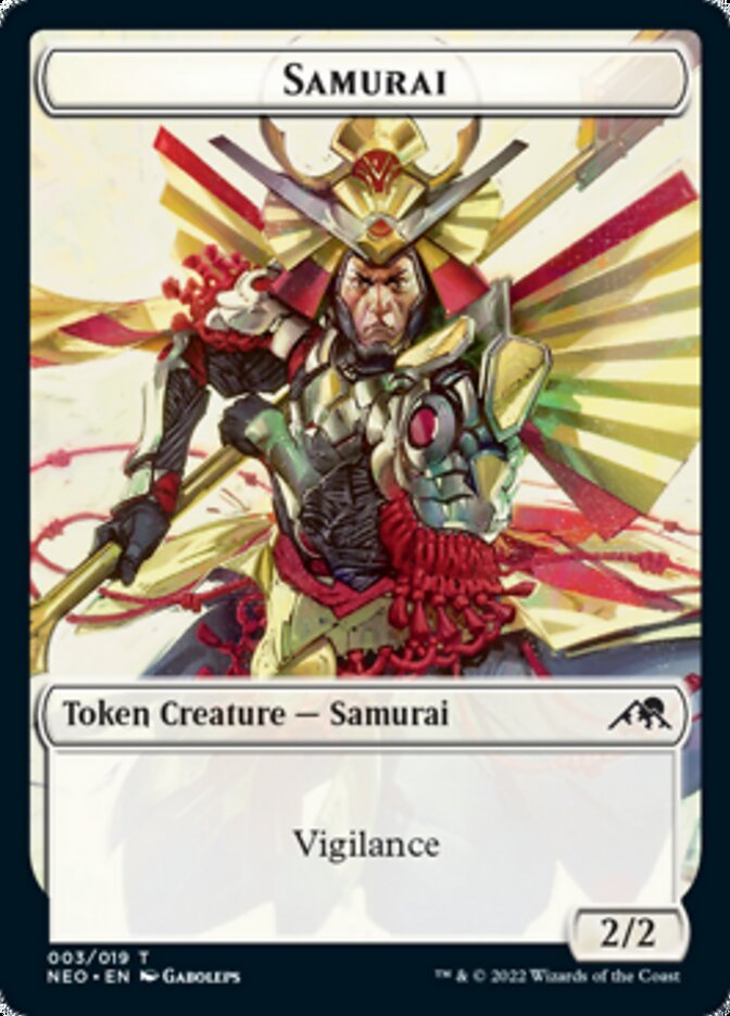 Samurai // Mechtitan Double-Sided Token [Kamigawa: Neon Dynasty Tokens] | Card Merchant Takapuna