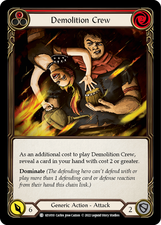 Demolition Crew (Red) [UZU010] (Outsiders Uzuri Blitz Deck) | Card Merchant Takapuna