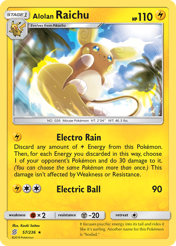 Alolan Raichu (57/236) [Sun & Moon: Unified Minds] | Card Merchant Takapuna