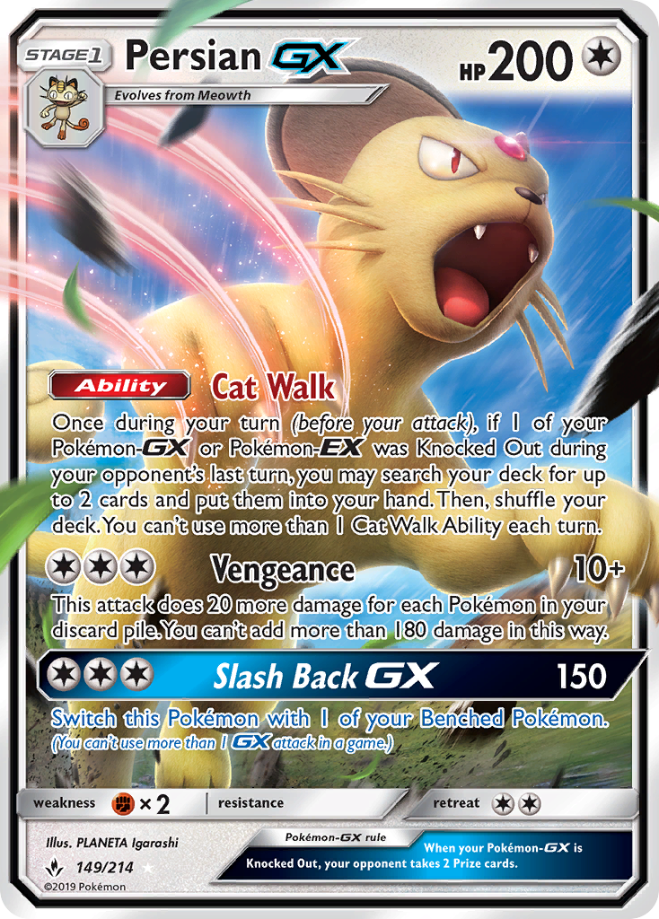 Persian GX (149/214) [Sun & Moon: Unbroken Bonds] | Card Merchant Takapuna