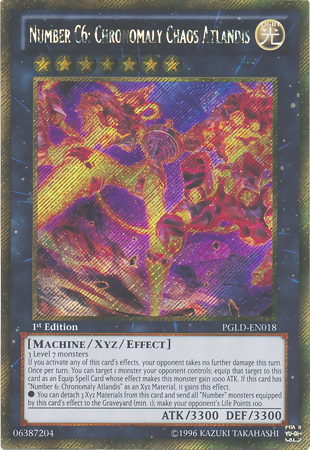 Number C6: Chronomaly Chaos Atlandis [PGLD-EN018] Gold Secret Rare | Card Merchant Takapuna