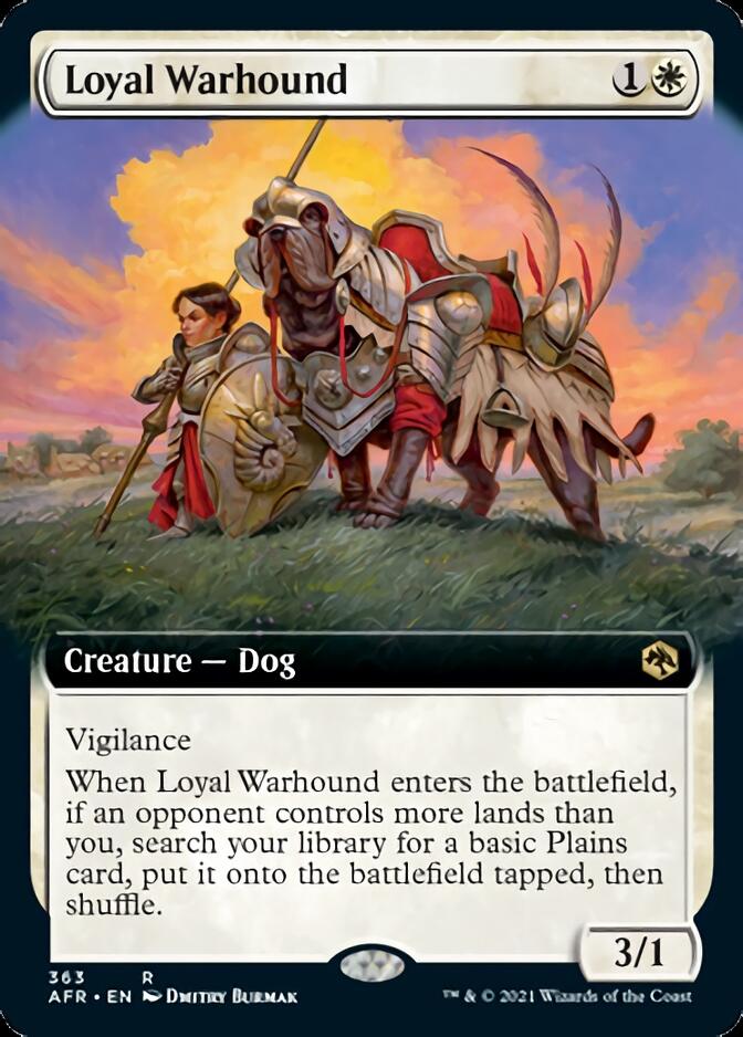 Loyal Warhound (Extended Art) [Dungeons & Dragons: Adventures in the Forgotten Realms] | Card Merchant Takapuna