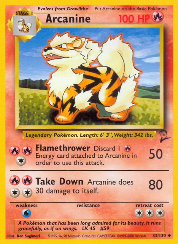 Arcanine (33/130) [Base Set 2] | Card Merchant Takapuna