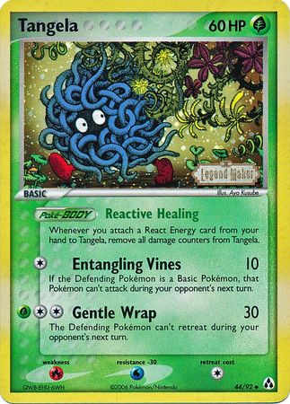 Tangela (44/92) (Stamped) [EX: Legend Maker] | Card Merchant Takapuna