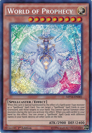 World of Prophecy [MP14-EN081] Secret Rare | Card Merchant Takapuna