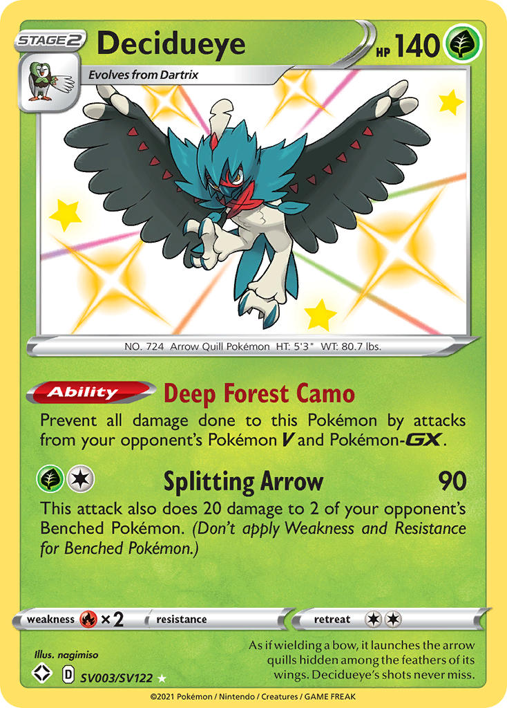 Decidueye (SV003/SV122) [Sword & Shield: Shining Fates] | Card Merchant Takapuna