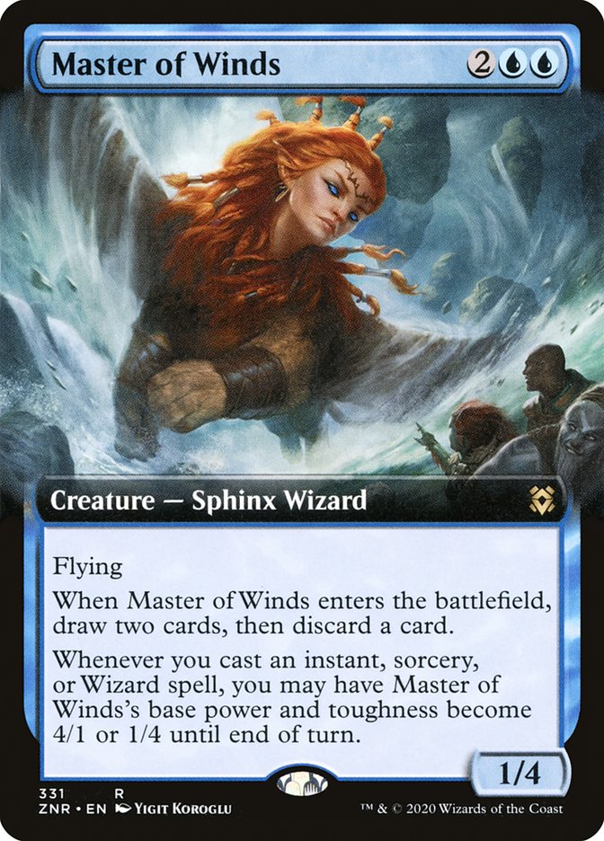 Master of Winds (Extended Art) [Zendikar Rising] | Card Merchant Takapuna