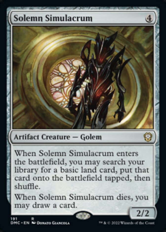 Solemn Simulacrum [Dominaria United Commander] | Card Merchant Takapuna