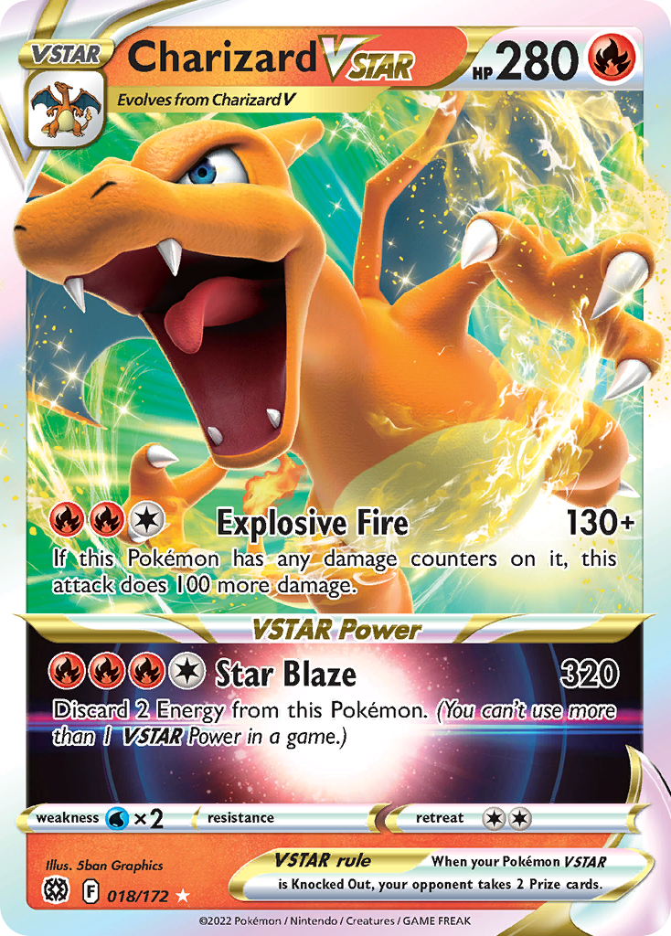 Charizard VSTAR (018/172) (Jumbo Card) [Sword & Shield: Brilliant Stars] | Card Merchant Takapuna