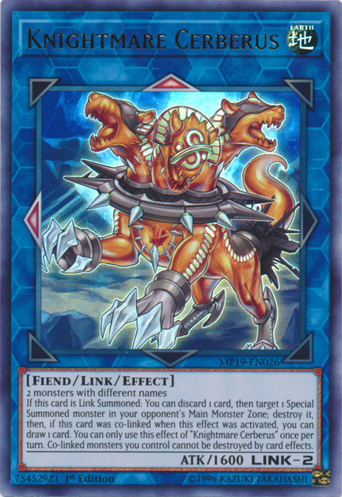 Knightmare Cerberus [MP19-EN026] Ultra Rare | Card Merchant Takapuna