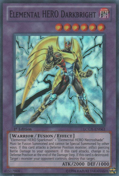 Elemental HERO Darkbright [LCGX-EN063] Super Rare | Card Merchant Takapuna