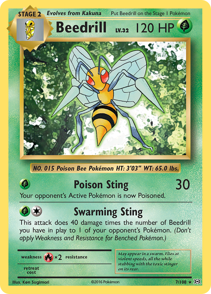 Beedrill (7/108) [XY: Evolutions] | Card Merchant Takapuna