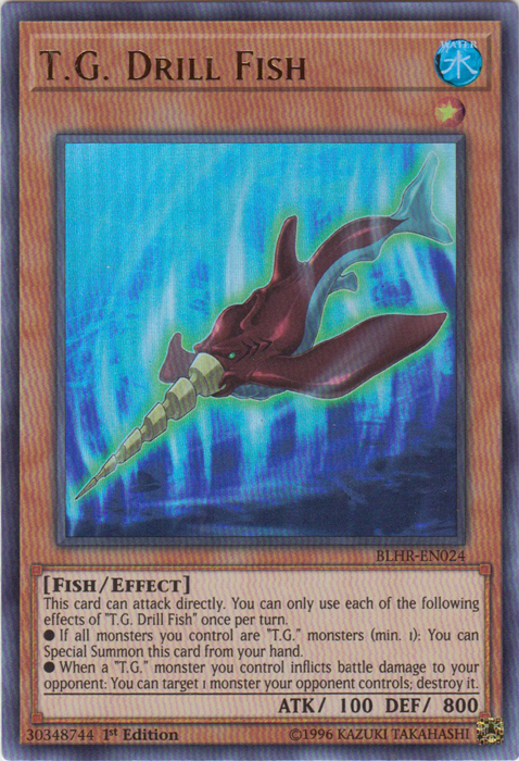 T.G. Drill Fish [BLHR-EN024] Ultra Rare | Card Merchant Takapuna