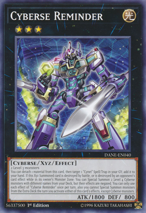 Cyberse Reminder [DANE-EN040] Common | Card Merchant Takapuna