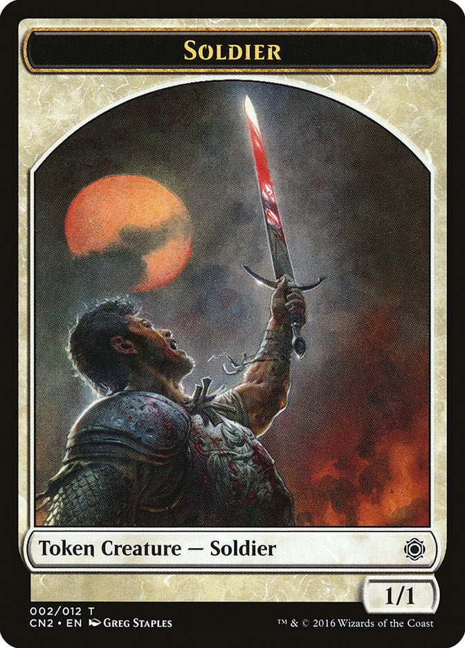 Soldier Token (002/012) [Conspiracy: Take the Crown Tokens] | Card Merchant Takapuna