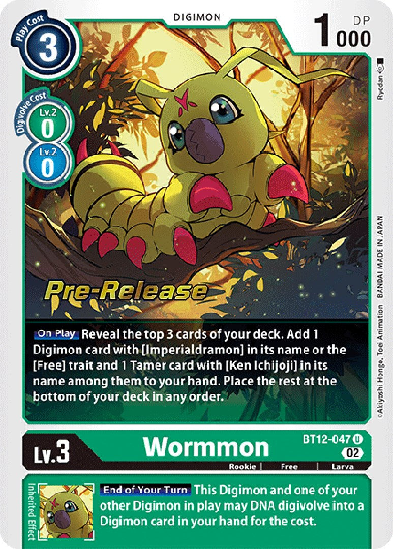 Wormmon [BT12-047] [Across Time Pre-Release Cards] | Card Merchant Takapuna