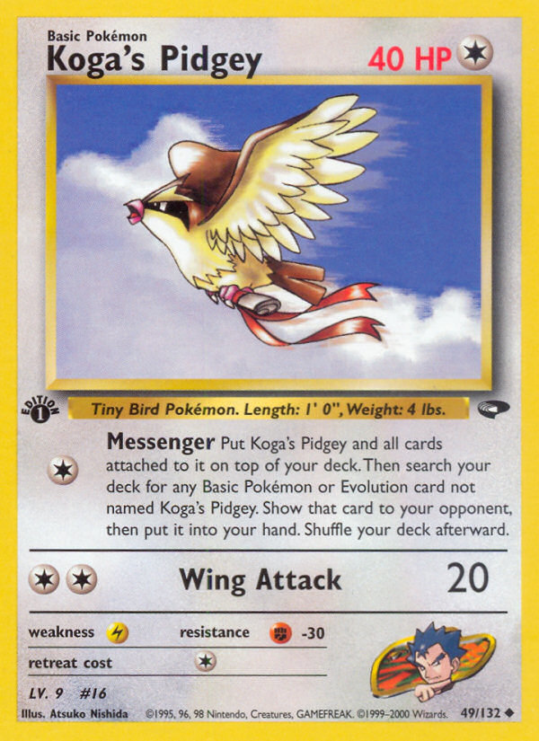 Koga's Pidgey (49/132) [Gym Challenge 1st Edition] | Card Merchant Takapuna